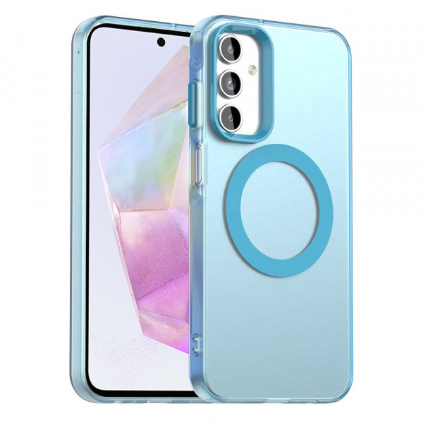 Husa MagSafe pentru Samsung Galaxy A35 5G A356, Techsuit, CandyCase, Albastra
