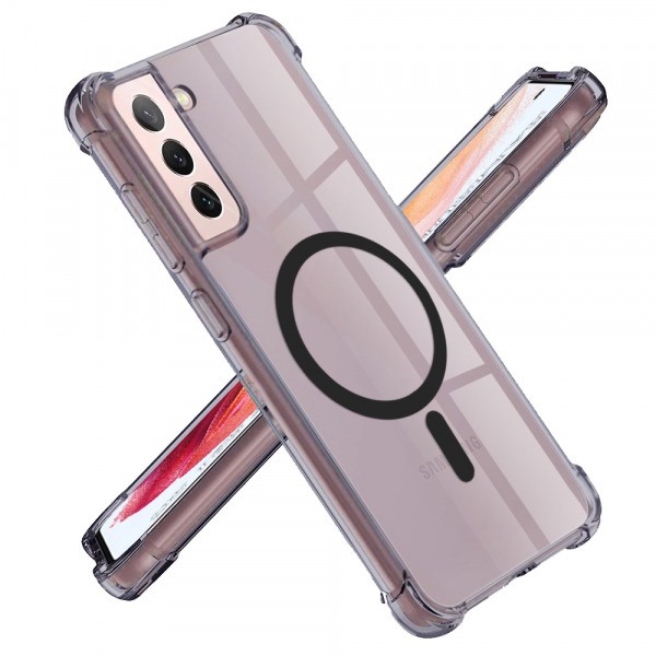Husa MagSafe pentru Samsung Galaxy S21 5G G991, Techsuit, Shockproof Clear, Fumurie