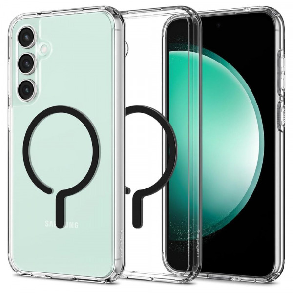 Husa MagSafe pentru Samsung Galaxy S23 FE S711, Spigen, Ultra Hybrid OneTap Ring, Transparenta