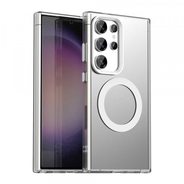Husa MagSafe pentru Samsung Galaxy S23 Ultra S918, Techsuit, CandyCase, Alba