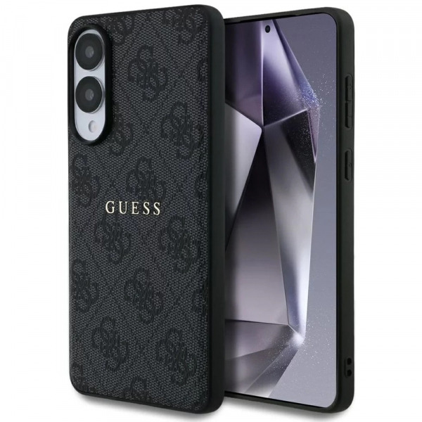 Husa MagSafe pentru Samsung Galaxy S25 Edge S937, Guess, 4G Ring Classic Logo, Neagra
