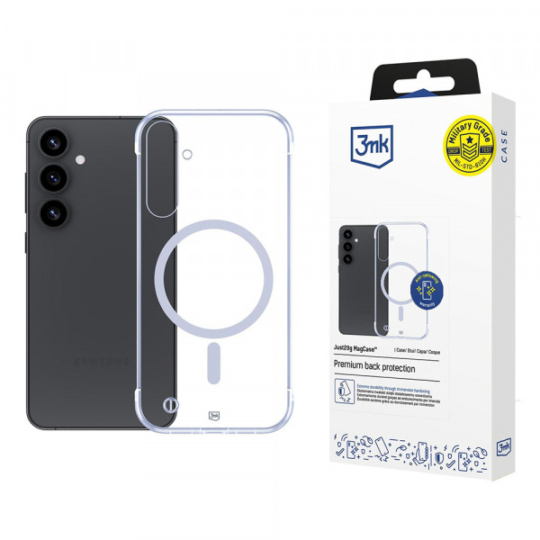 Husa MagSafe pentru Samsung Galaxy S25 S931, 3MK, Just20g, Transparenta