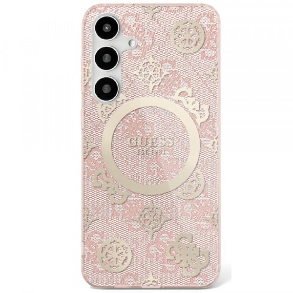 Husa MagSafe pentru Samsung Galaxy S25 S931, Guess, IML Peony On 4G Background , Roz