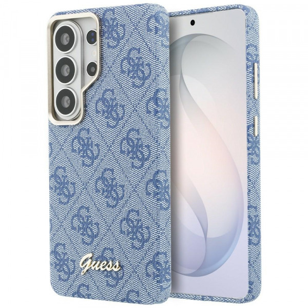 Husa MagSafe pentru Samsung Galaxy S26 Ultra S948, Guess, 4G Script Logo, Albastra