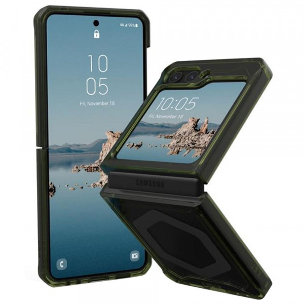 Husa MagSafe pentru Samsung Galaxy Z Flip5 F731, Urban Armor Gear, Plyo Pro, Verde Gri