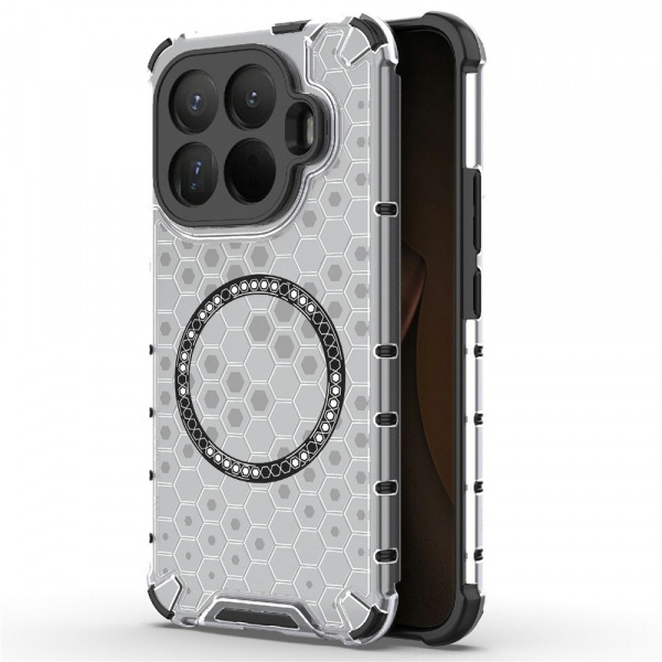 Husa MagSafe pentru Xiaomi 15T Pro, Techsuit, HoneyComb Shield, Alba