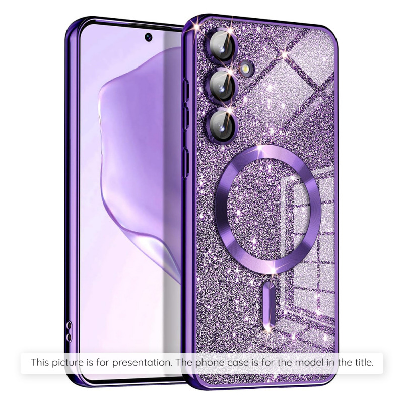 Husa MagSafe pentru Xiaomi 17T, Techsuit, Luxury Glitter, Mov Inchis