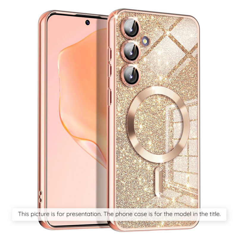 Husa MagSafe pentru Xiaomi 17T Pro, Techsuit, Luxury Glitter, Roz Aurie