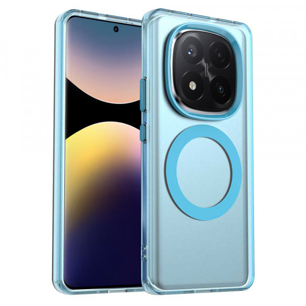 Husa MagSafe pentru Xiaomi Redmi Note 14 Pro+ 5G, Techsuit, CandyCase, Albastra