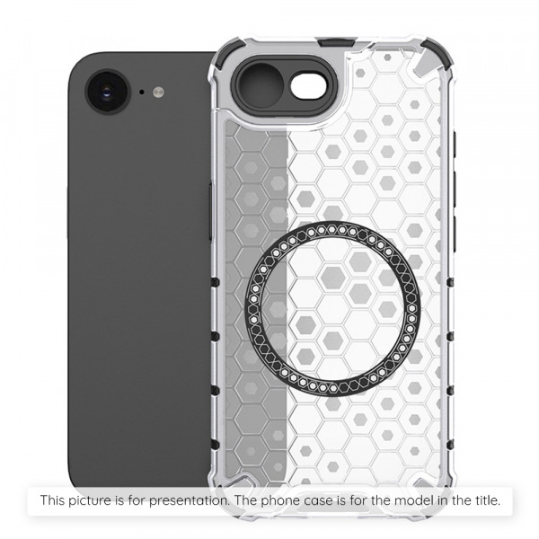 Husa MagSafe pentru Xiaomi Redmi Note 14S, Techsuit, HoneyComb Shield, Alba