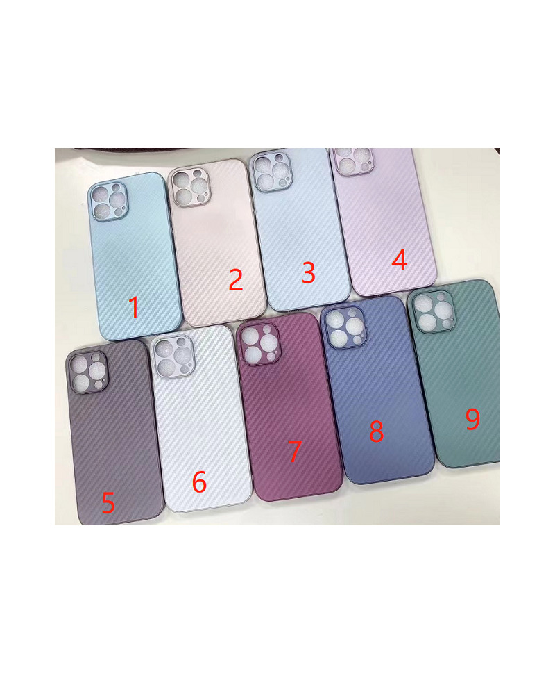 Husa New Carbon Fiber Apple iPhone 13 Pro Albastru Deschis