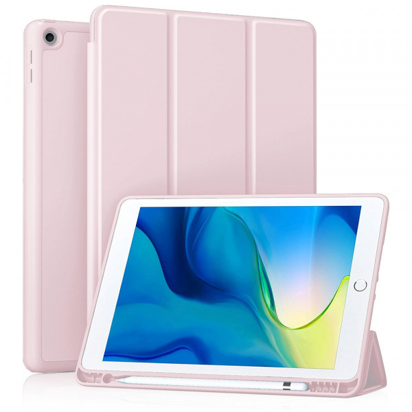 Husa pentru Apple iPad 10.2 (2021) / 10.2 (2020) / 10.2 (2019), Techsuit, Flex Trifold, Roz