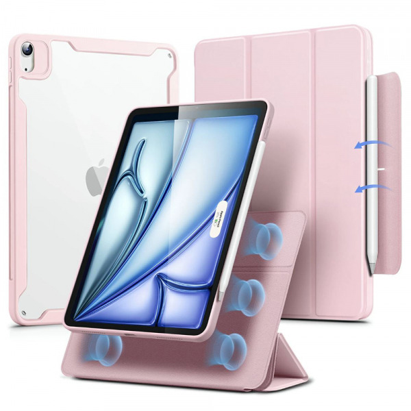 Husa pentru Apple iPad Air 11 (2026) / iPad Air 11 (2025) / Air 11 (2024) / Air (2022) / Air (2020), ESR, Rebound Hybrid, Roz