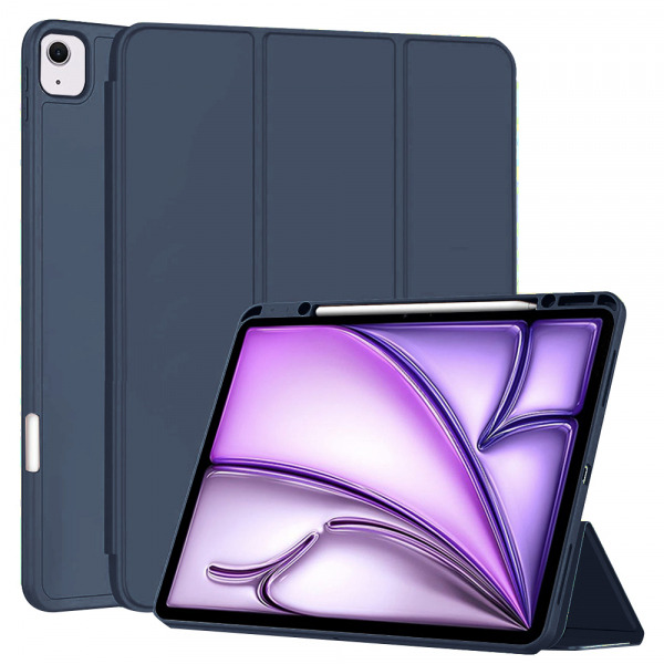 Husa pentru Apple iPad Air 13 (2026) / Air 13 (2025) / Air 13 (2024), Techsuit, Flex Trifold, Bleumarin