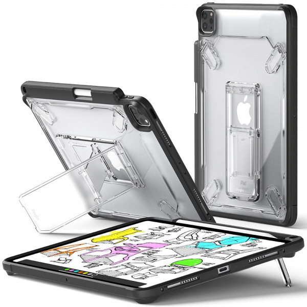 Husa pentru Apple iPad Pro 11 (2024), Ringke, Fusion Sketch Stand, Neagra