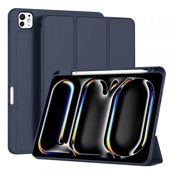 Husa pentru Apple iPad Pro 11 (2024), Techsuit, Flex Trifold, Bleumarin