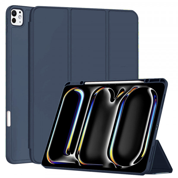 Husa pentru Apple iPad Pro 13 (2024), Techsuit, Flex Trifold, Bleumarin