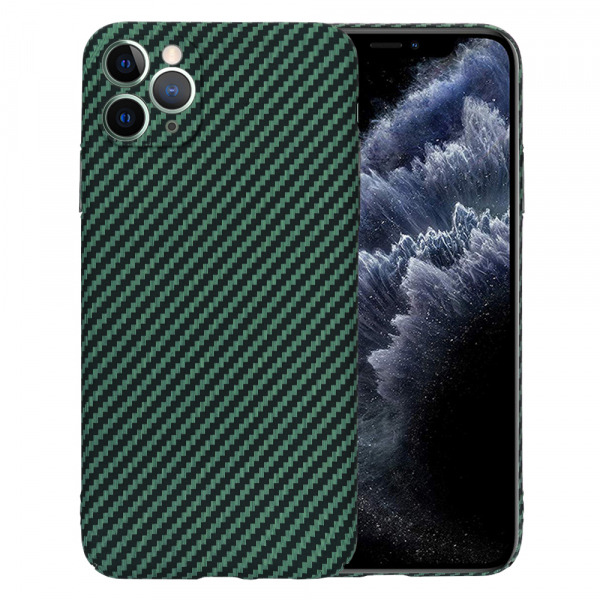 Husa pentru Apple iPhone 11 Pro Max, Techsuit, Carbonite FiberShell, Verde