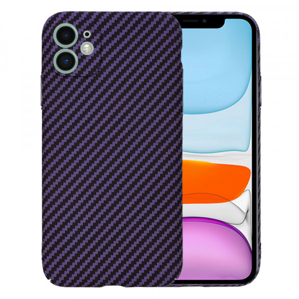 Husa pentru Apple iPhone 11, Techsuit, Carbonite FiberShell, Mov