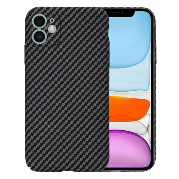 Husa pentru Apple iPhone 11, Techsuit, Carbonite FiberShell, Neagra
