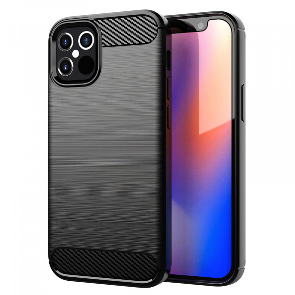 Husa pentru Apple iPhone 12 / 12 Pro, OEM, Carbon, Neagra