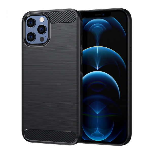 Husa pentru Apple iPhone 12 Pro Max, Techsuit, Carbon, Neagra