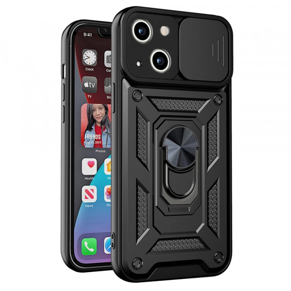 Husa pentru Apple iPhone 13 mini, Techsuit, CamShield, Neagra