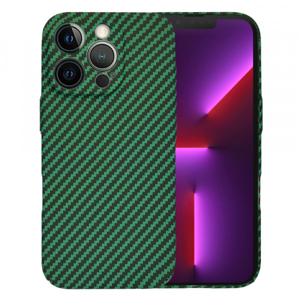 Husa pentru Apple iPhone 13 Pro, Techsuit, Carbonite FiberShell, Verde
