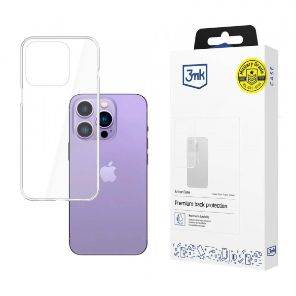 Husa pentru Apple iPhone 14 Pro, 3MK, Armor, Transparenta