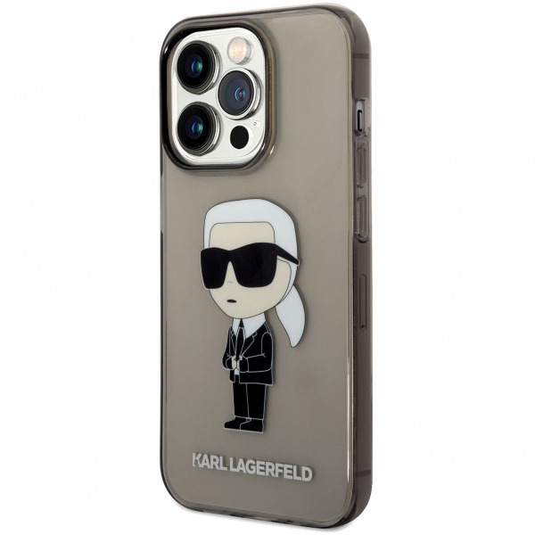Husa pentru Apple iPhone 14 Pro Max, Karl Lagerfeld, IML Ikonik NFT, Neagra
