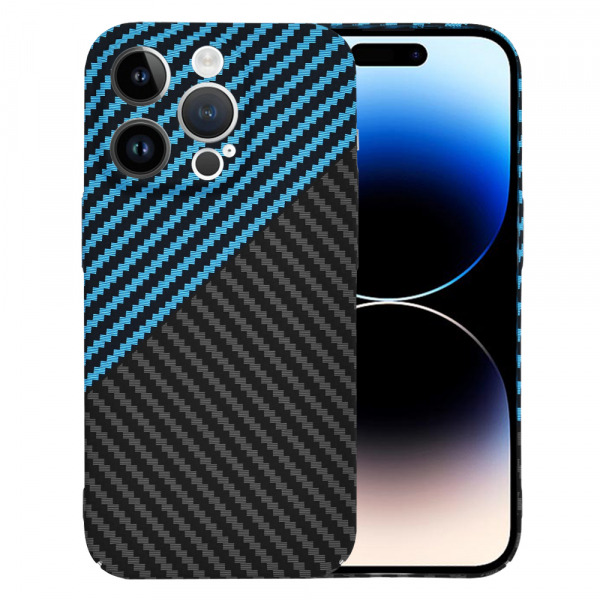 Husa pentru Apple iPhone 14 Pro, Techsuit, Carbonite FiberShell, Neagra Bleu