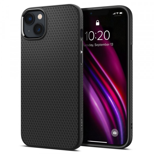 Husa pentru Apple iPhone 14, Spigen, Liquid Air, Neagra Mata