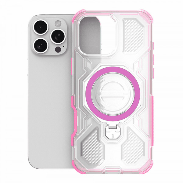 Husa pentru Apple iPhone 15, Techsuit, Carbon Shield Pro, Roz