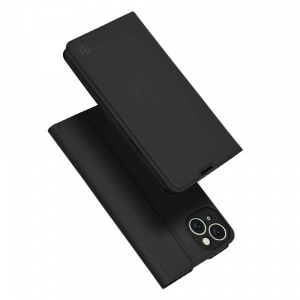 Husa pentru Apple iPhone 15 Plus, Techsuit, Magskin Book, Neagra