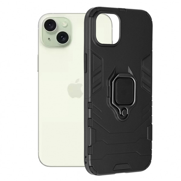 Husa pentru Apple iPhone 15 Plus, Techsuit, Shield, Neagra