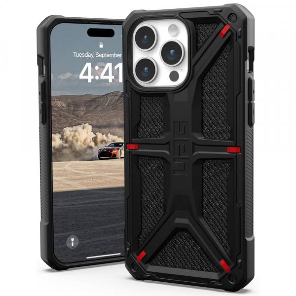Husa pentru Apple iPhone 15 Pro Max, Urban Armor Gear, Monarch Kevlar, Neagra