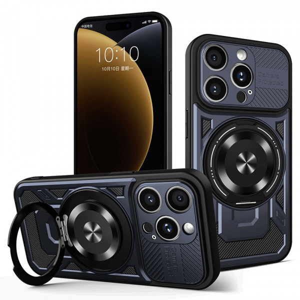 Husa pentru Apple iPhone 15 Pro, Techsuit, RuggedCam, Albastra