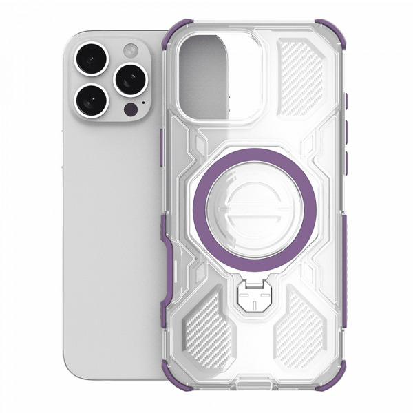 Husa pentru Apple iPhone 15, Techsuit, Carbon Shield Pro, Mov