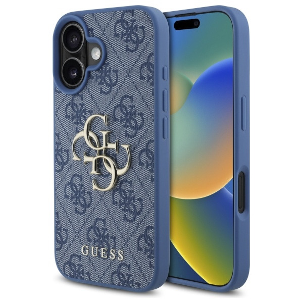 Husa pentru Apple iPhone 16, Guess, 4G Big Logo, Albastra