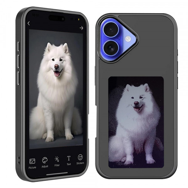 Husa pentru Apple iPhone 16 Plus, Techsuit, SmartScreen NFC, Neagra