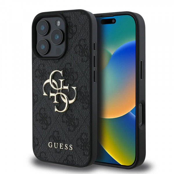 Husa pentru Apple iPhone 16 Pro Max, Guess, 4G Big Logo, Neagra