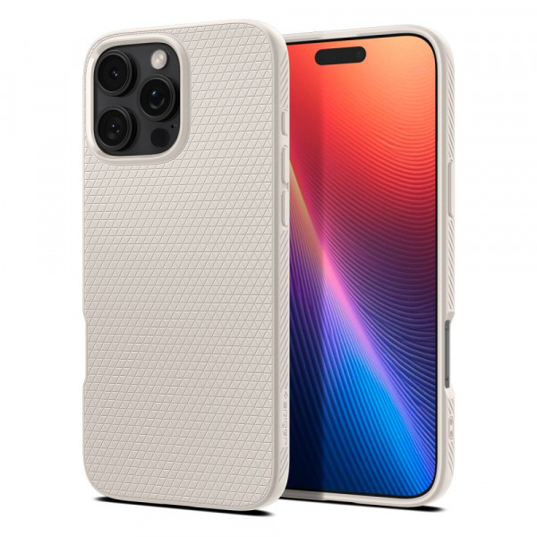 Husa pentru Apple iPhone 16 Pro Max, Spigen, Liquid Air, Bej