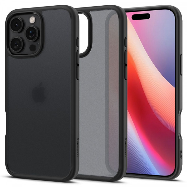 Husa pentru Apple iPhone 16 Pro Max, Spigen, Ultra Hybrid, Neagra Satinata