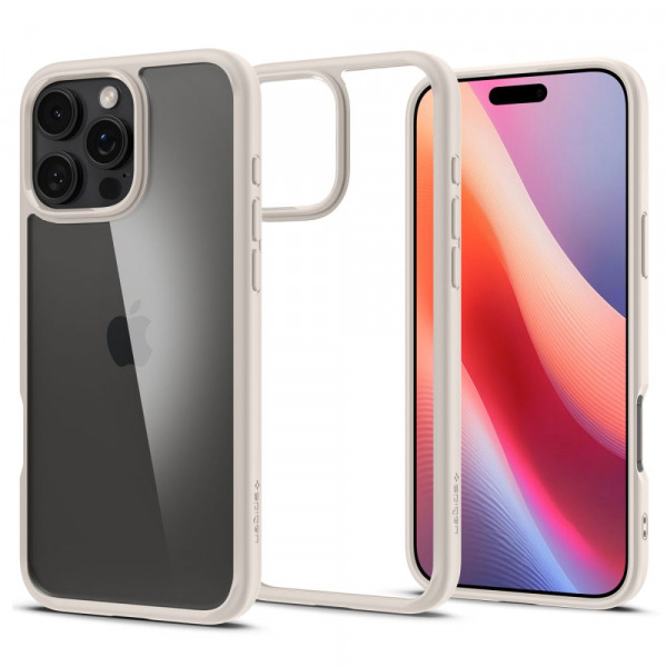 Husa pentru Apple iPhone 16 Pro, Spigen, Ultra Hybrid, Bej ACS08127