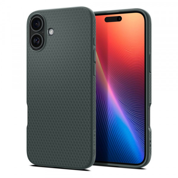 Husa pentru Apple iPhone 16, Spigen, Liquid Air, Verde