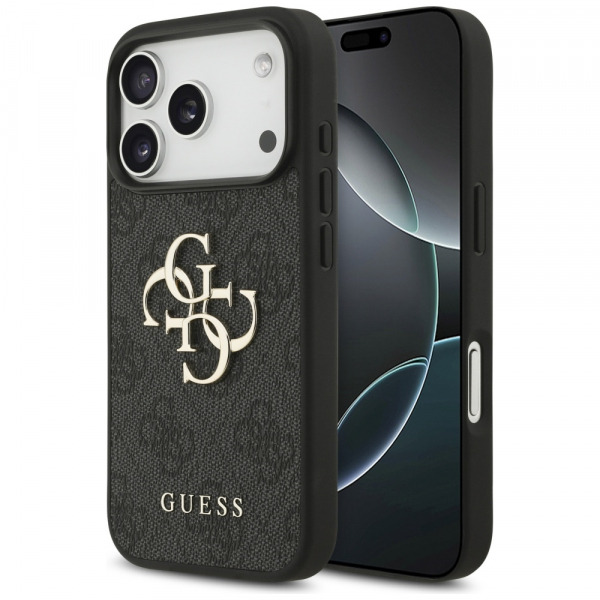 Husa pentru Apple iPhone 17 Pro, Guess, 4G Big Logo, Neagra