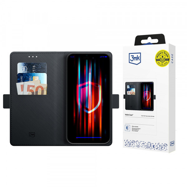 Husa pentru Apple iPhone 17e / 16e, 3MK, Wallet, Neagra