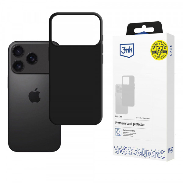 Husa pentru Apple iPhone 18 Pro Max / 17 Pro Max, 3MK, Neagra Mata