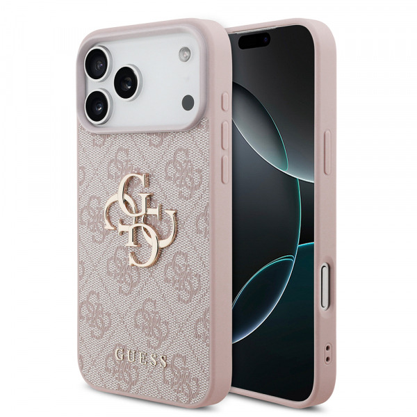 Husa pentru Apple iPhone 18 Pro Max / 17 Pro Max, Guess, 4G Big Logo, Roz