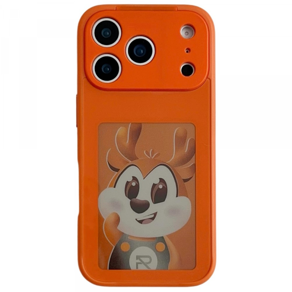 Husa pentru Apple iPhone 18 Pro Max / 17 Pro Max, OEM, Display Customized E-Ink, Portocalie